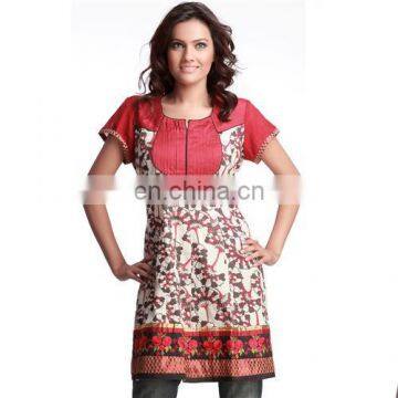 Wholesale printed design custom women ethnic tops long sexy kaftan