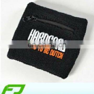 cotton sport wristband with pocket