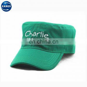 Promotional cotton fabric sports flat cap