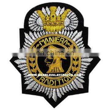 Hand Embroidered Bullion Patch / Badge Bullion Embroidery
