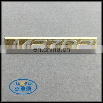 Wholesale Gold Color Metal Crafts Custom Embossed Name Polished and Plating Aluminum Label