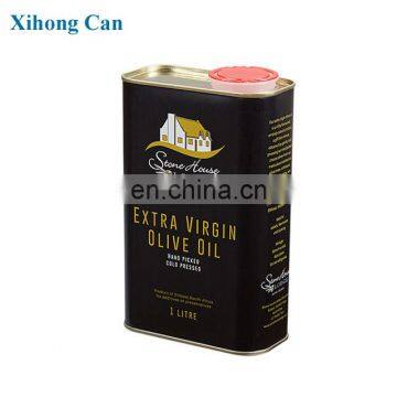 Hot-sale colorful printed 1L Olive oil tin can