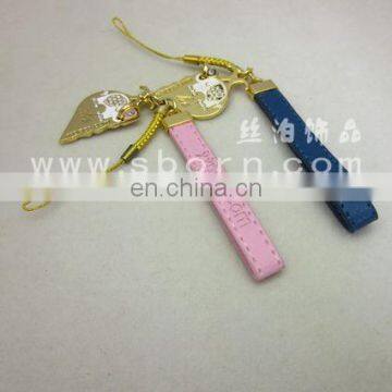 fashion pink hang mobile phone strap rope