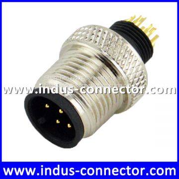 M12 watertight male 8 pins solar molded connector for raycool accessory