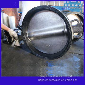 D371XP-10P PN10 SS304 Body SS304 Disc Wafer Butterfly Valve DN350 With Worm Gear photo-3