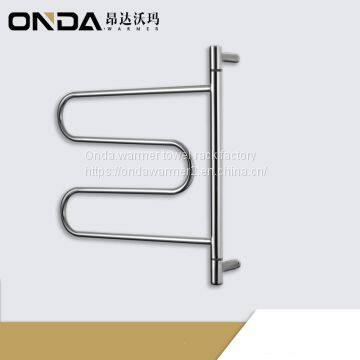plug in stain steel heated towel rack for bathroom
