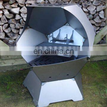 Corten Steel Outdoor Garden Fire and Stainless Steel BBQ Grills