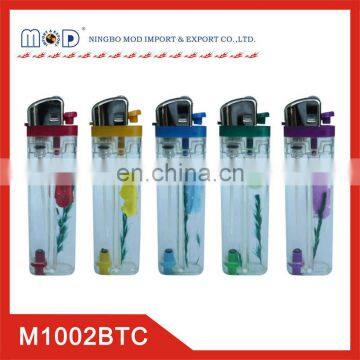 8.0cm disposable lighter-refillable lighter with flower in it