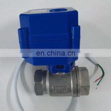 CWX-15N 2 Way G1/2" motor valve SS304 CR01 12V DC / 3-6V DC mini stainless steel electric ball valve