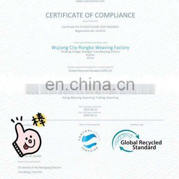 Eco-friendly 100% RPET Recycled Waterproof/Flame Retardant Oxford/Taffeta/Peach Skin/Nylon/Pongee/Satin Fabric photo-5