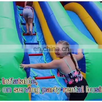 mobile toy industria dry wetl inflatable rainbow water slide with pool