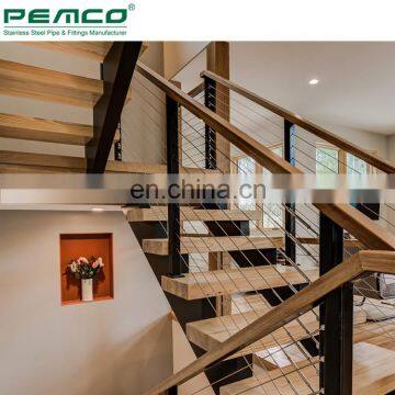 Hot Sale Home Stainless Steel Stair 4 6 8 10 Wire Rope Railing Systems Staircase Handrail Design photo-5