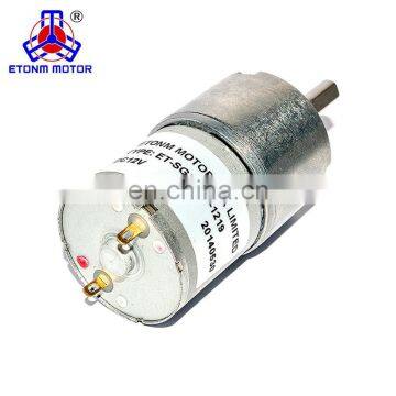 Small battery powered 37mm Gearbox 3w DC Gear Motor brush motor