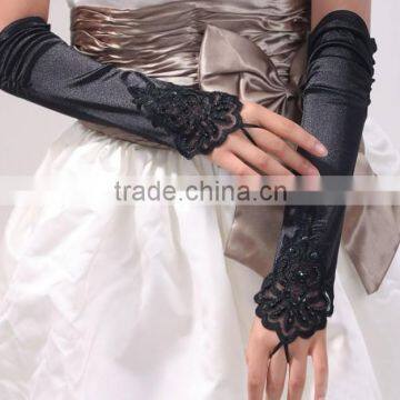 Instyles New Long Silk Satin Red Bridal Gloves Wedding Bride Opera Gloves