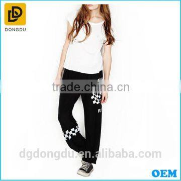 Wholesale Lightweight Black Full Length Joggers Sweatpants