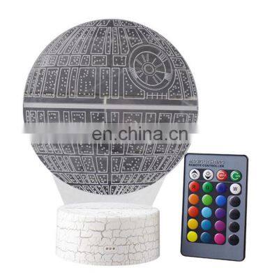 USB Charging Remote Controm Customized Any Shape Football Earth 3d Illusion Led Night Light photo-4