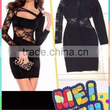 2016 sexy long Sleeve lace Party Bodycon Bandage Dress