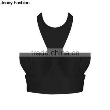 Summer Dress Jenny Fashion 2016 New Halter Beige Black White Sey Bandage Fashion Crop Top Bandage Bodycon Women Wearing photo-5