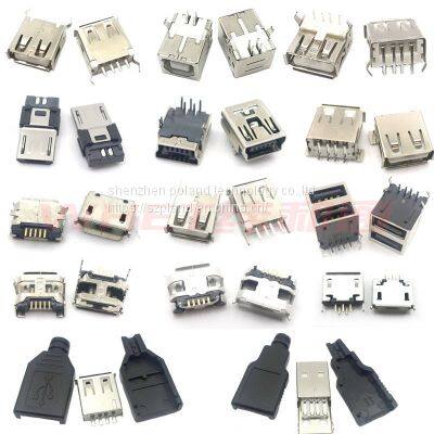 Mini USB Connector Micro Usb USB AF 2.0/3.0 USB BF USB Socket ，type-c ,MK5P, USB Data Cable Charging Plug Socket photo-4