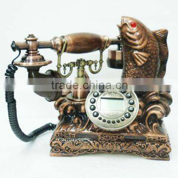 western style fish shape luxury antique telephone