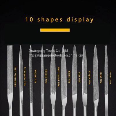 10 Pieces of Needle Files Set Steel File Needle Files Set Includes Round/flat File/triangular/square/ellipse/knife-shaped/rounded/single-sided/pointed Flat and Semicircular Files. photo-3
