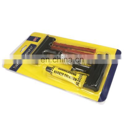 China factory Tubeless emergency Tire Repair Tool Kit Case Plug Needle Tubeless Tires Insert Spiral Hex