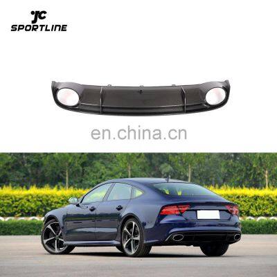 Dry Carbon Fiber RS7 Car Rear Diffuser for Audi RS7 C7 4G Hatchback 4-Door 2014-2016