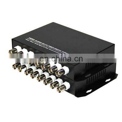 Fiber Optic Video Converter 8 Channel  1 Pair Single Mode Single Fiber Desktop