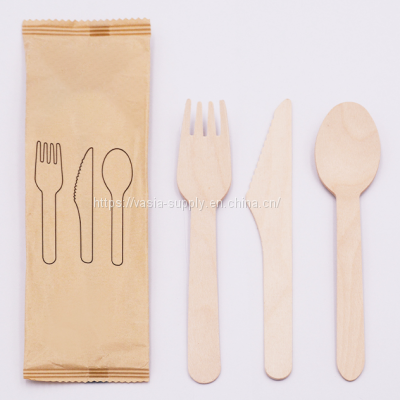 FSC certified disposable wooden forks wooden knife fork spoon eco friendly biodegradable birch wood cutlery