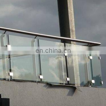 stainless steel glass stair railing balustrade  kits design for terrace