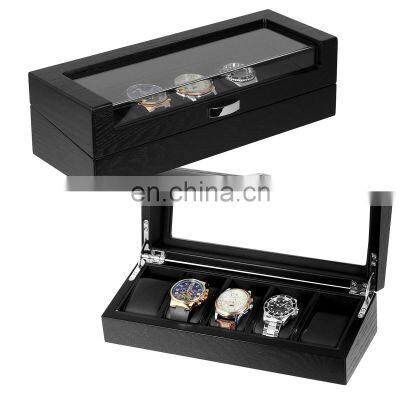 Luxury Custom Watch Box Organizer Wood 5 Slots Wooden Watch Storage Box