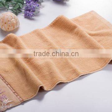 Hotel use fashion design lace border good hand feeling 100% cotton bath towel