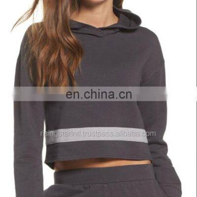 Custom Design Printed Logo Slim fit Ladies Winter Crew Neck Sweat Shirts Crewneck Sweatshirt