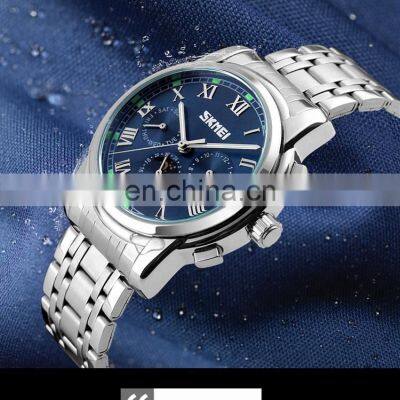 Skmei 9121 Big Men 30 Meters Water Resistant Stainless Steel Watches for Men