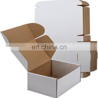 White Carton corrugated customized printing logo shipping boxes mailing boxes packaging mailing paper box