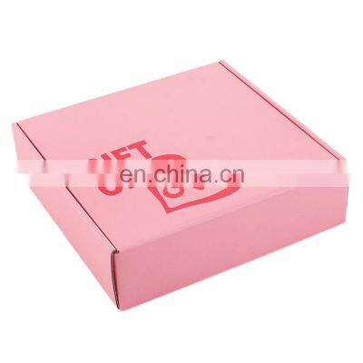 China Supplier Clothing Shoes Delivery Corrugated Paper Cardboard Gift Pink Lash Mailer Boxes Makeup Tools Shipping Box photo-3