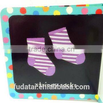 FDT customized good quality creative kids cloth touch and feel board book printing