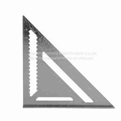 Aluminum 7 Inch Triangular Ruler Metric Measuring Ruler Triangle Angle Protractor photo-2