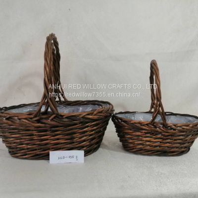 Best Selling Garden Wicker Willow Basket , Willow Hanging Garden Basket