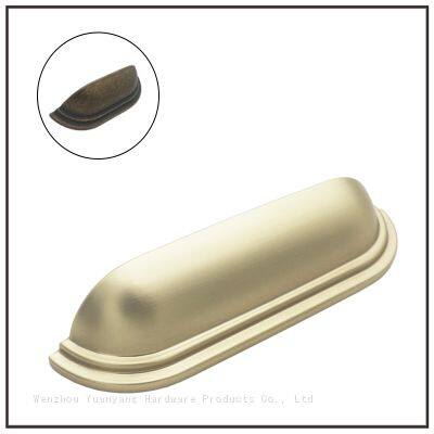 Wholesale Furniture Hardware Golden Modern Decorative Brass Door Cabinet Knurled Handles Black Pulls handle knobs