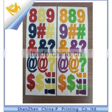 Die cut adhesive sticker labels ,colored sticker paper