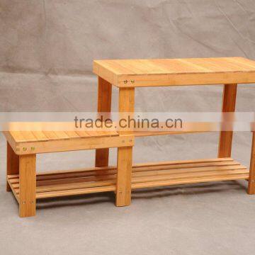 hot-selling bamboo multifunctional shoe changing stool