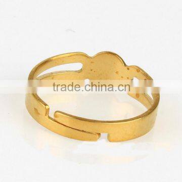 South Korea Diy Jewelry Accessories High Quality Brass Plating Couple Rings photo-3