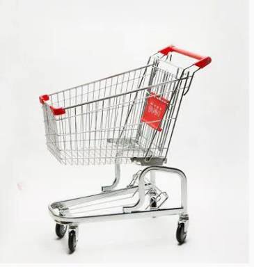 Asian Style Shopping Zinc Plated Trolley With Plastic Accessories