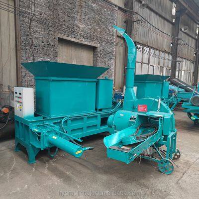 Mobile Diesel-Motor-Version Silageverpackungssackmaschine Heu-Grün-Gelb-Speicherballenpresse photo-4