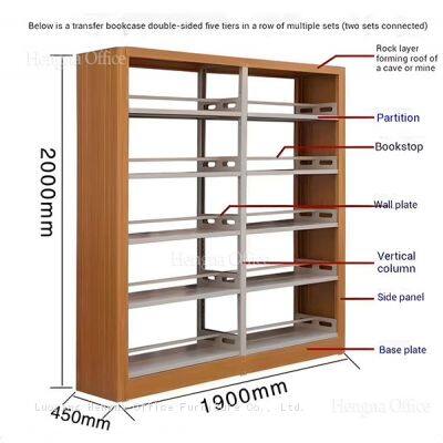 Library Bookstack LCB795-Customizable Single/Double Sided| Boltless SPCC Steel Shelving for Law Libraries & Police Records-Custom Size& Color