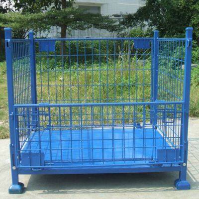 Powder Coating Warehouse Wire Mesh Cage Storage Steel Stackable Storage Wire Cage