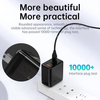 100 Вт многоразъемный GaN адаптер для путешествий с 1A+2C USB-разъемами для быстрой зарядки ноутбука