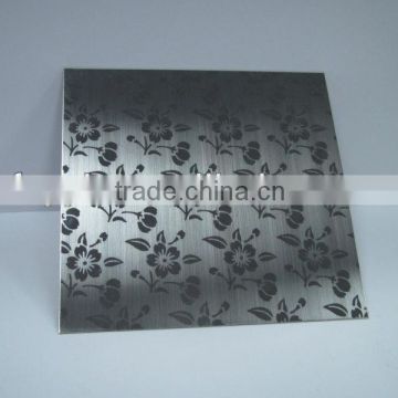 china black flower cladding ss sheet