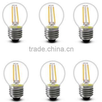 E27 4w G45 LED Filament Bulb Warm White 360degree Lighting Clear Glass